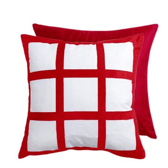 Picture of Pillow Cover 40x40  (9 Panels) Red Polyester