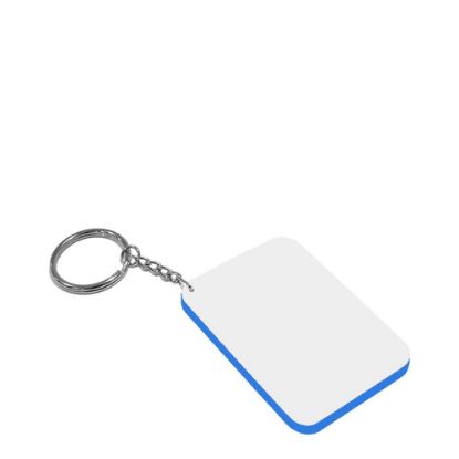 Picture of Key-ring 48x68mm (Plastic 2-sided) BLUE DARK edge