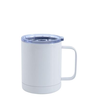 Εικόνα της Stainless Steel Mug 10oz - WHITE with Handle
