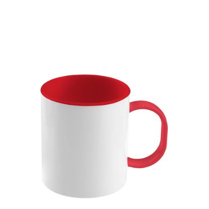 Εικόνα της Plastic Mug 11oz. (Inner+Handle) RED