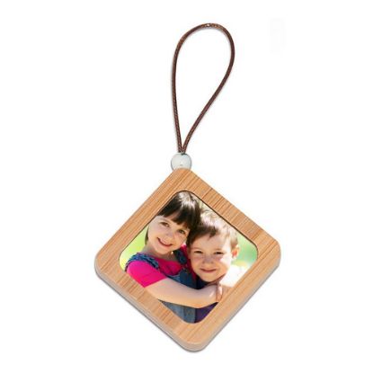 Picture of Keyring -Bamboo- 5.8x5.8cm (Rhombus)