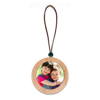 Picture of Keyring -Bamboo- 4.5x4.5cm (Round)