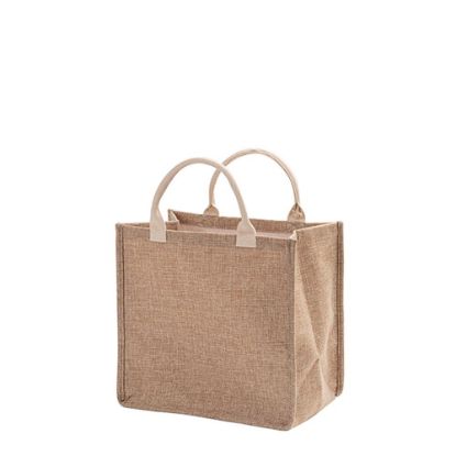 Εικόνα της Shopping Bag (Linen Brown) 32x30x20cm side gusset