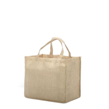 Εικόνα της Shopping Bag (Burlap) 30x30x19cm side gusset