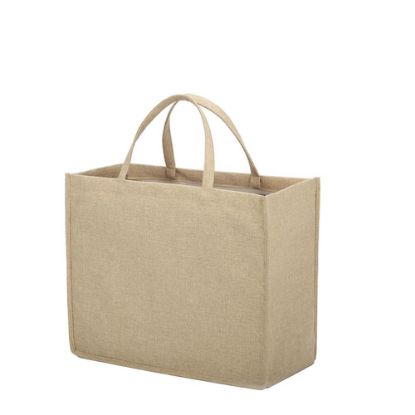 Εικόνα της Shopping Bag (Linen Nature) 43x34x19cm side gusset