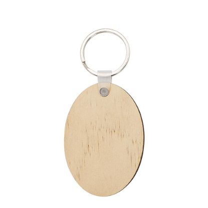 Picture of Keyring 2 sided Oval (4.8x6.8 cm) 5mm - Plywood