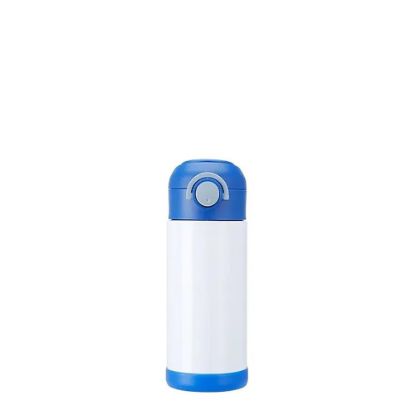 Picture of Kids Water Bottle 350ml (Blue) with Straw