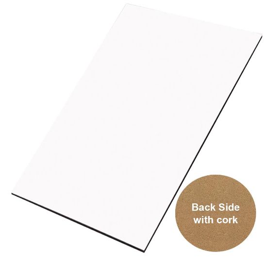 Picture of HB Subli White 3.00mm (60x120cm) 1-sided/Gloss with Cork